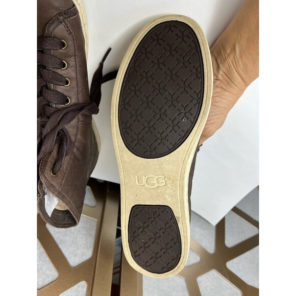 UGG Blaney 1009885 Leather High Top LaceUp Zipper Sneakers Sz 9.5 Women Shoes - Picture 7 of 10